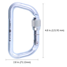Load image into Gallery viewer, Omega Pacific Moab 1/2" Steel Large D Screw-Lok NFPA Carabiner
