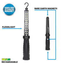 Load image into Gallery viewer, NIGHTSTICK MULTI-PURPOSE RECHARGEABLE FLOODLIGHT WITH MAGNETIC HOODS AND REPLACEABLE LENS
